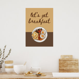 Laten we ontbijten poster