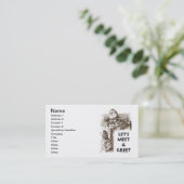 Laten we ontmoeten en Greet Alice Humpty Dumpty Wo Visitekaartje (Staand voorkant)