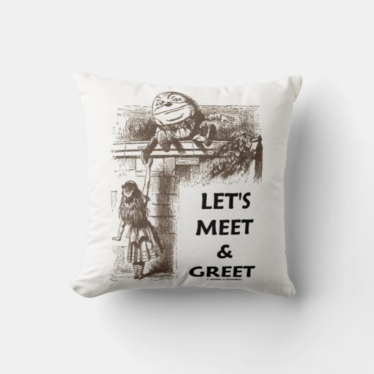 Laten we ontmoeten & Greet Wonderland Alice Humpty Kussen (Voorkant)