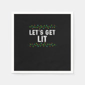 Laten we Ontstoken Pyjama's Grappig Schattige Lich Servet (Voorkant)