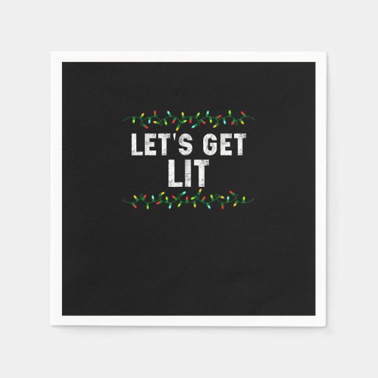 Laten we Ontstoken Pyjama's Grappig Schattige Lich Servet (Voorkant)