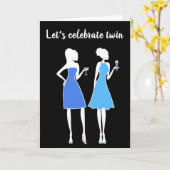 LATEN WE ONZE **40ste VERJAARDAG VIEREN" TWEELING' Kaart (Gele Bloem)