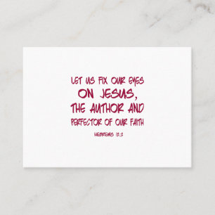 LATEN WE ONZE OGEN OP JESUS VASTSTELLEN VISITEKAARTJE