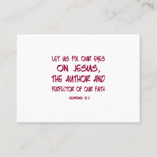 LATEN WE ONZE OGEN OP JESUS VASTSTELLEN VISITEKAARTJE