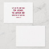 LATEN WE ONZE OGEN OP JESUS VASTSTELLEN VISITEKAARTJE (Voorkant / Achterkant)