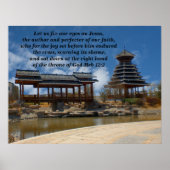 Laten we onze ogen richten op Jezus Poster (Voorkant)