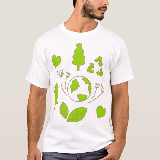 "Laten we onze planeet beschermen" T-shirt (Voorkant)