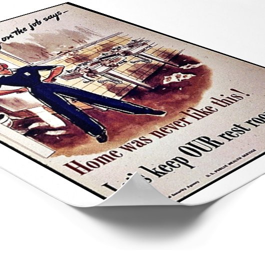 Laten we onze rustkamer schoon houden! poster (Hoek)