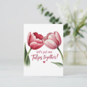 Laten we onze tulpen samenstellen briefkaart (Staand voorkant)