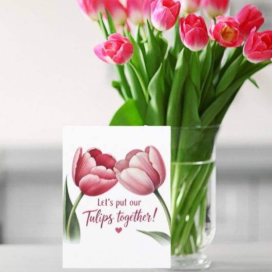 Laten we onze tulpen samenstellen briefkaart