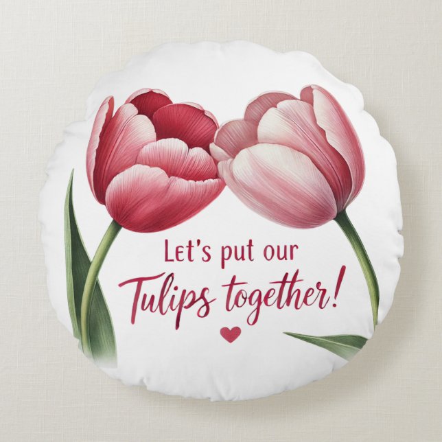 Laten we onze tulpen samenstellen rond kussen (Voorkant)