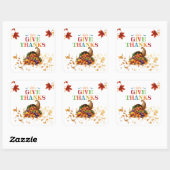Laten we Oogstovervloed Thanksgiving bedanken Vierkante Sticker (Vel)
