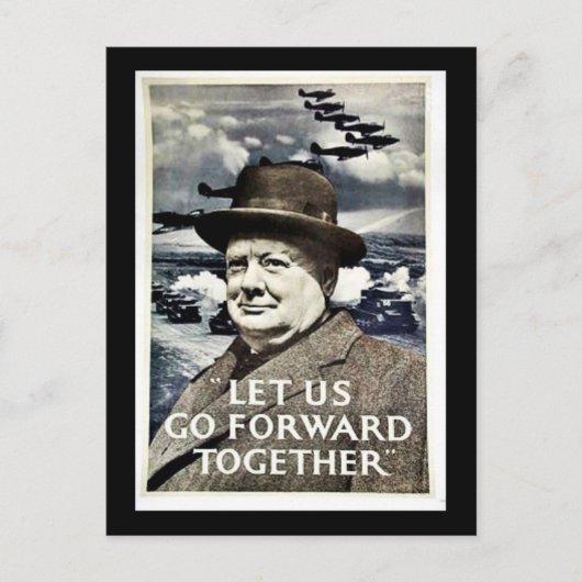 Laten we oorlog voeren briefkaart (Voorkant)