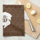 Laten we op basis van Thanksgiving keukenhanddoek  (Quarter Fold)