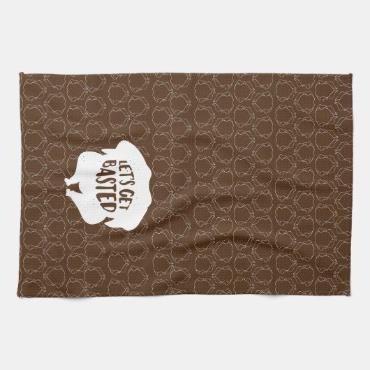 Laten we op basis van Thanksgiving keukenhanddoek  (Horizontaal)