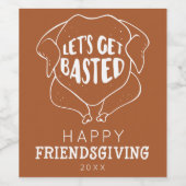 Laten we op basis van vriendjespolitiek wijn etiket (Enkel label)