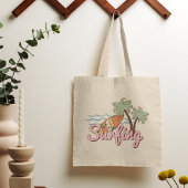 Laten we op de Surfing Summer Surf Board gaan zitt Tote Bag