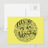 Laten we op een avontuur gaan briefkaart (Voorkant / Achterkant)