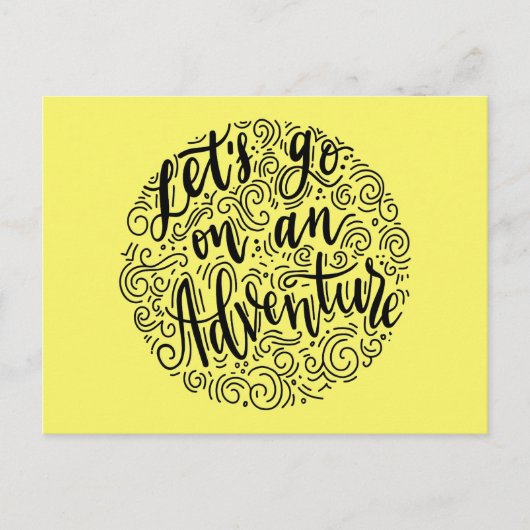 Laten we op een avontuur gaan briefkaart (Voorkant)