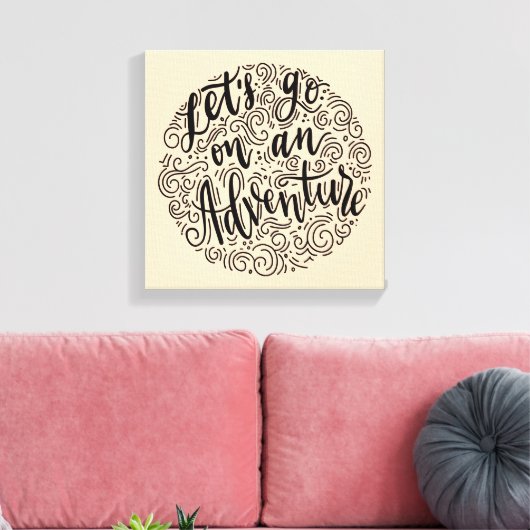 Laten we op een avontuur gaan canvas afdruk (Insitu (Woonkamer))