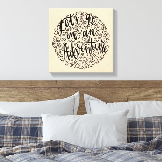 Laten we op een avontuur gaan canvas afdruk (Insitu (Slaapkamer))