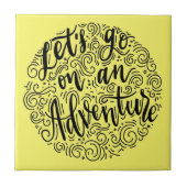 Laten we op een avontuur gaan tegeltje (Voorkant)
