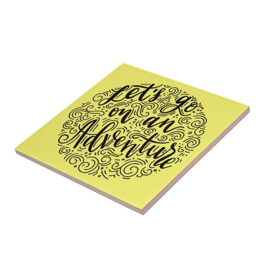 Laten we op een avontuur gaan tegeltje (Zijkant)