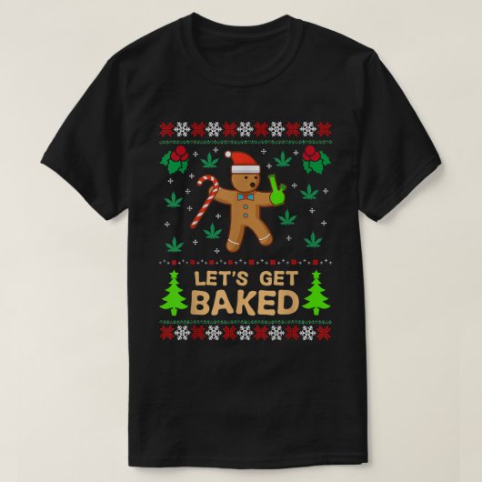 Laten we op een smakelijke kerstfeestelijke feeste t-shirt (Design voorkant)