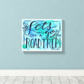 Laten we op een weg rijden canvas afdruk (Insitu (Houten vloer))