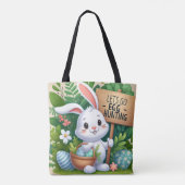 Laten we op eieren gaan jagen tote bag (Achterkant)