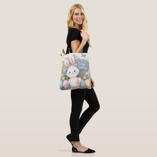 Laten we op eieren gaan jagen tote bag (Op model)
