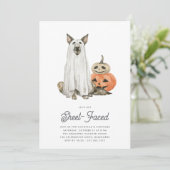 Laten we op het vel gerichte halloween party maken kaart (Staand voorkant)