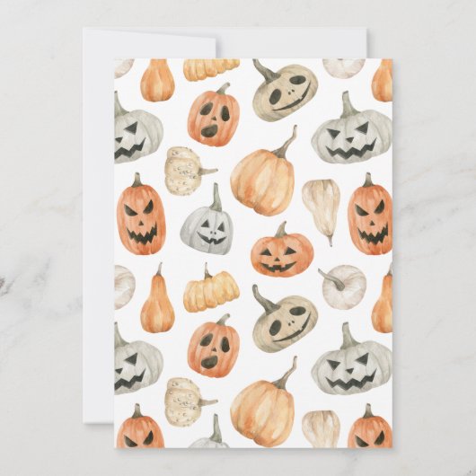 Laten we op het vel gerichte halloween party maken kaart (Achterkant)