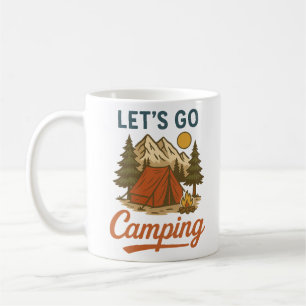 Laten we op kampeervakantie gaan Vintage Outdoor A Koffiemok