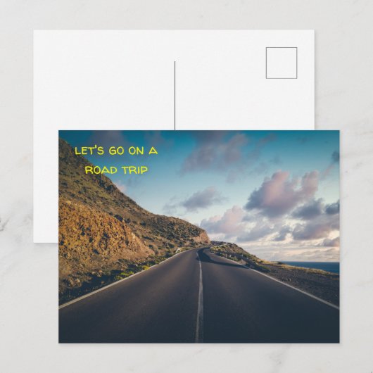 Laten we op reis gaan briefkaart (Voorkant / Achterkant)