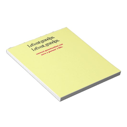 Laten we opa Notitieblok eten (Schuin)