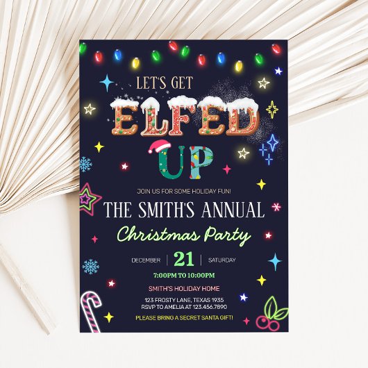 Laten we opgefokt worden op het kerstfeest kaart