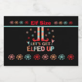 Laten we opgeruimd worden op Chrismas Party Mini Likeurfles Etiket (Enkel label)