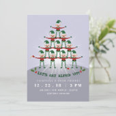 Laten we opgeruimd zijn met kerstfeest uitnodigen kaart (Staand voorkant)