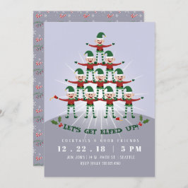 Laten we opgeruimd zijn met kerstfeest uitnodigen kaart