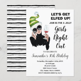 Laten we opgewekt Kerstavond uit Verjaardag Kaart