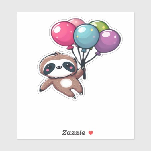 Laten we ophangen Het is mijn verjaardag ballon lu Sticker (Vel)