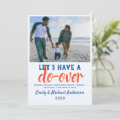 Laten we opnieuw beginnen Moderne feestdagen PHOTO Feestdagenkaart (Staand voorkant)