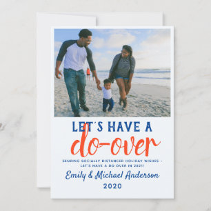 Laten we opnieuw beginnen Moderne feestdagen PHOTO Feestdagenkaart