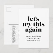 Laten we opnieuw proberen om de datum van het huwe aankondigingskaart (Voorkant / Achterkant)