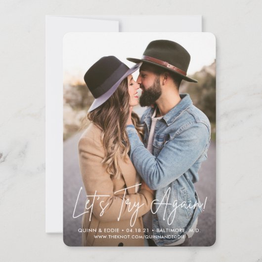 Laten we opnieuw uitstelkaart proberen kaart (Voorkant)