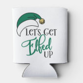 Laten we opstaan | Kerstalcohol Drink woordspeling Blikjeskoeler (Achterkant)