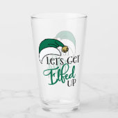 Laten we opstaan | Kerstalcohol Drink woordspeling Glas (Voorkant)