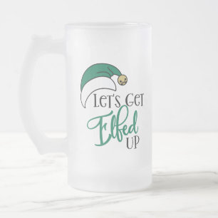 Laten we opstaan   Kerstalcohol Drink woordspeling Matglas Bierpul