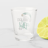Laten we opstaan | Kerstalcohol Drink woordspeling Shot Glas (Achterkant)